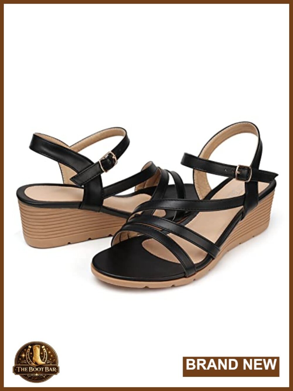 Wedge Sandals Women Dressy Comfort Low Heel Adjustable Ankle Strap Walking